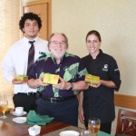GovernorTour3 Governor Neil Abercrombie samples hand-made chocolates made by UHMC’s Maui Culinary Academy. Photo courtesy of the University of Hawai’i Maui College.